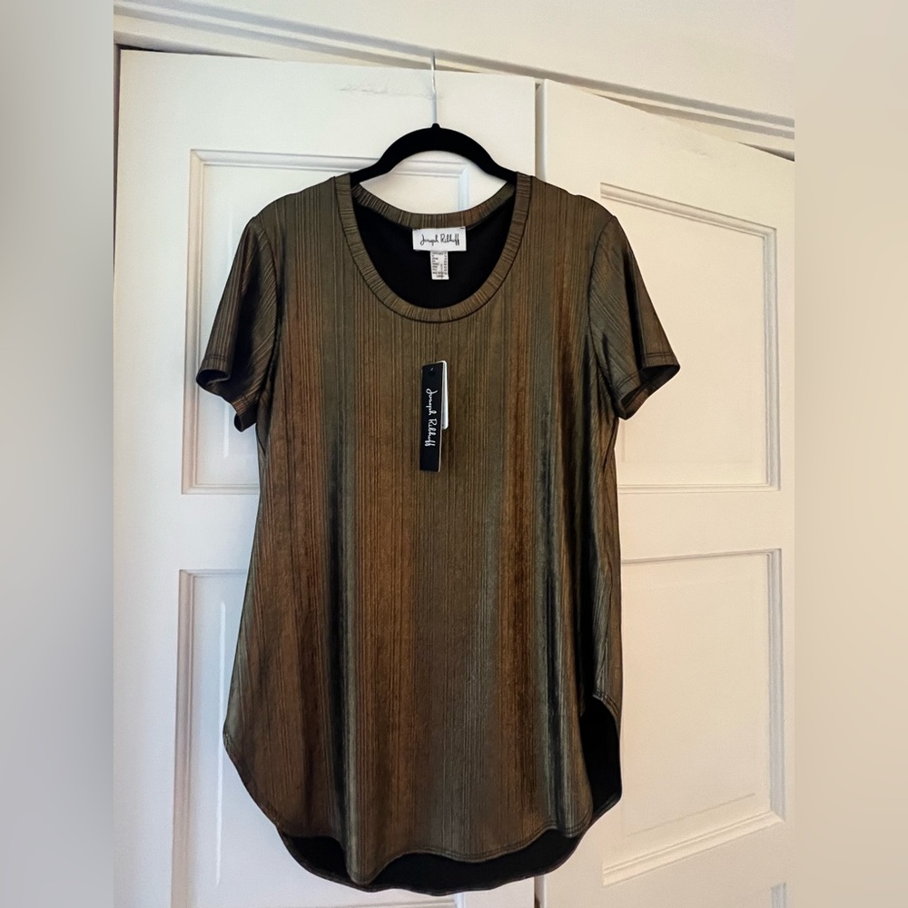 Joseph Ribkoff Metallic Tee - Picture 1 of 5